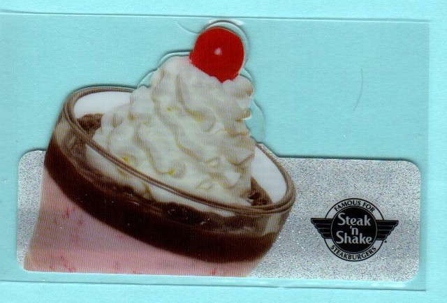 STEAK N SHAKE Die cut Shake 2016 Gift Card 0 4 EBay
