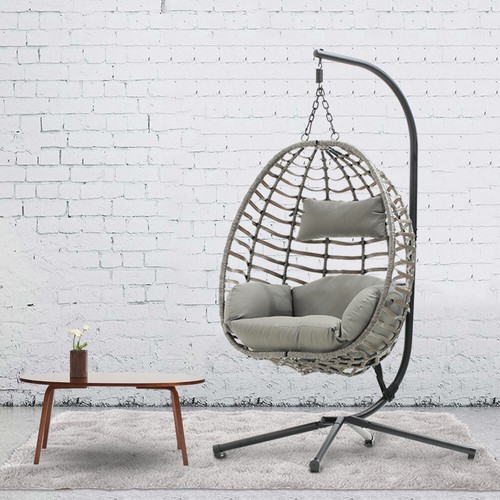 Rattan Egg Chair Swing Indoor Outdoor Garden Patio Hanging Wicker