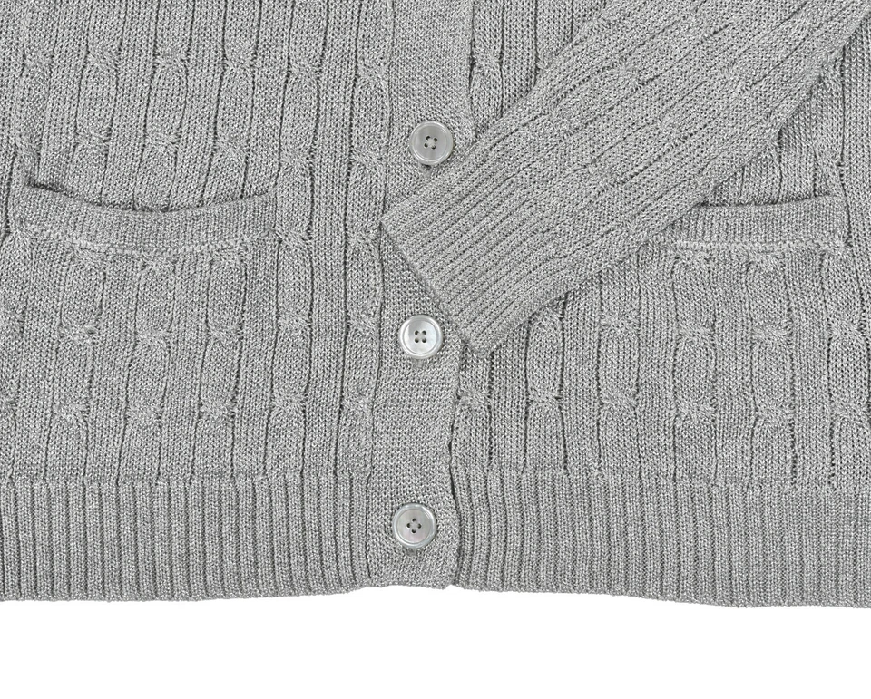 Ralph Lauren черный ярлык металлический серебряный кардиган свитер новый $598 - Изображение 3 из 3