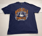 Nashville TN Tennessee Music City Gildan XL T Shirt Navy Blue Graphic Logo