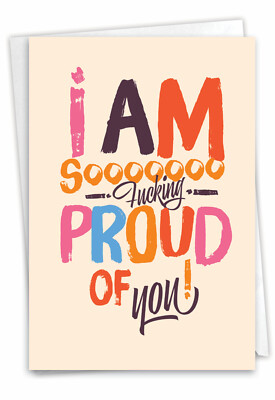 1 Funny Congratulations Card with Envelope - Sooooo Proud Congrats