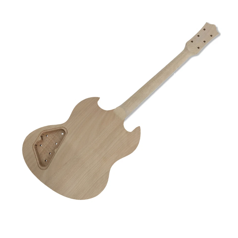 DIY Electric Guitar Kit Guitar Neck 22 Fret 24.75 Inch HH Pickups Mahogany Body - Image 3 of 4