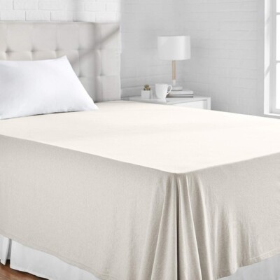 Flachbettlaken Doppelbettlaken 180 x 260 cm Haferflocken meliert Jersey