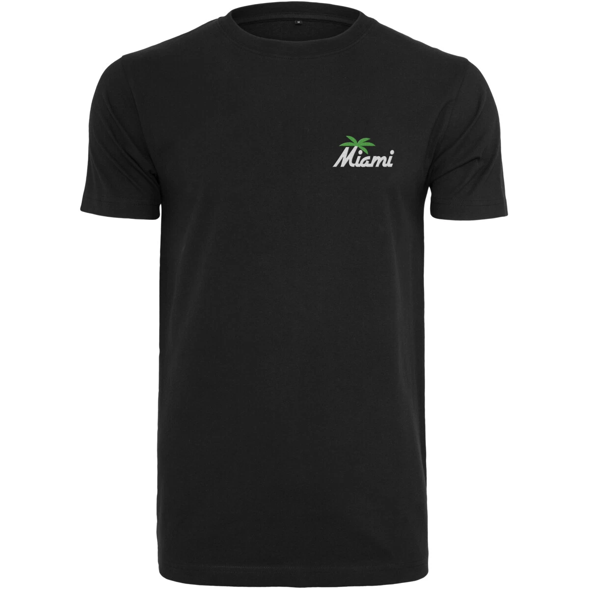 Mister Tee Miami Palm Tree EMB Men's T-Shirt Cotton Jersey Summer Feeling