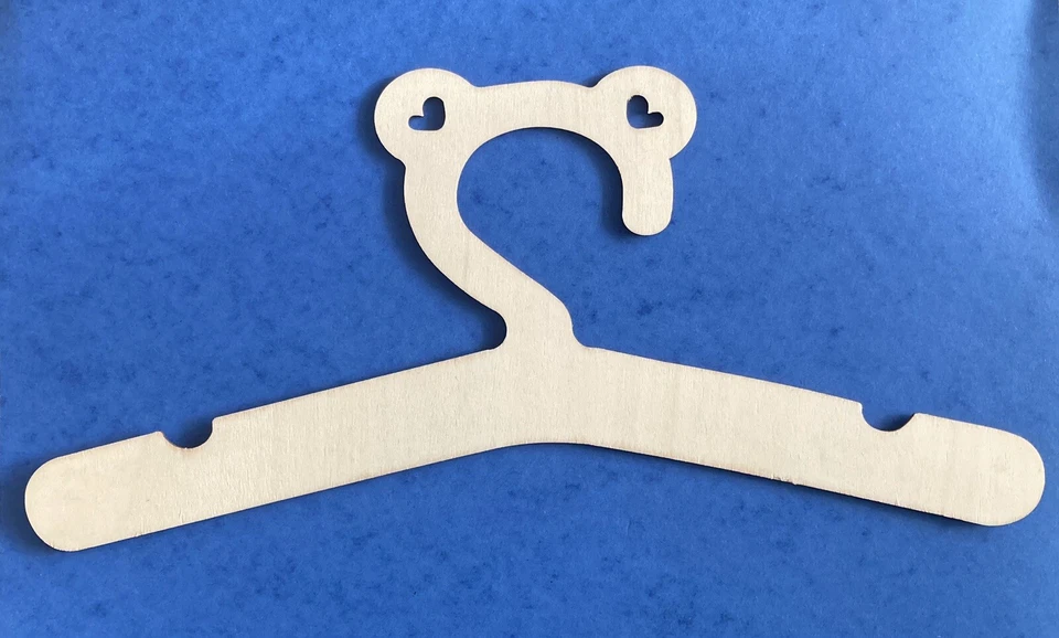 Kinder Kleiderbügel Holz Tiermotiv Motiv Bär 30cm Baby Kleiderbügel Bär Tier 5x
