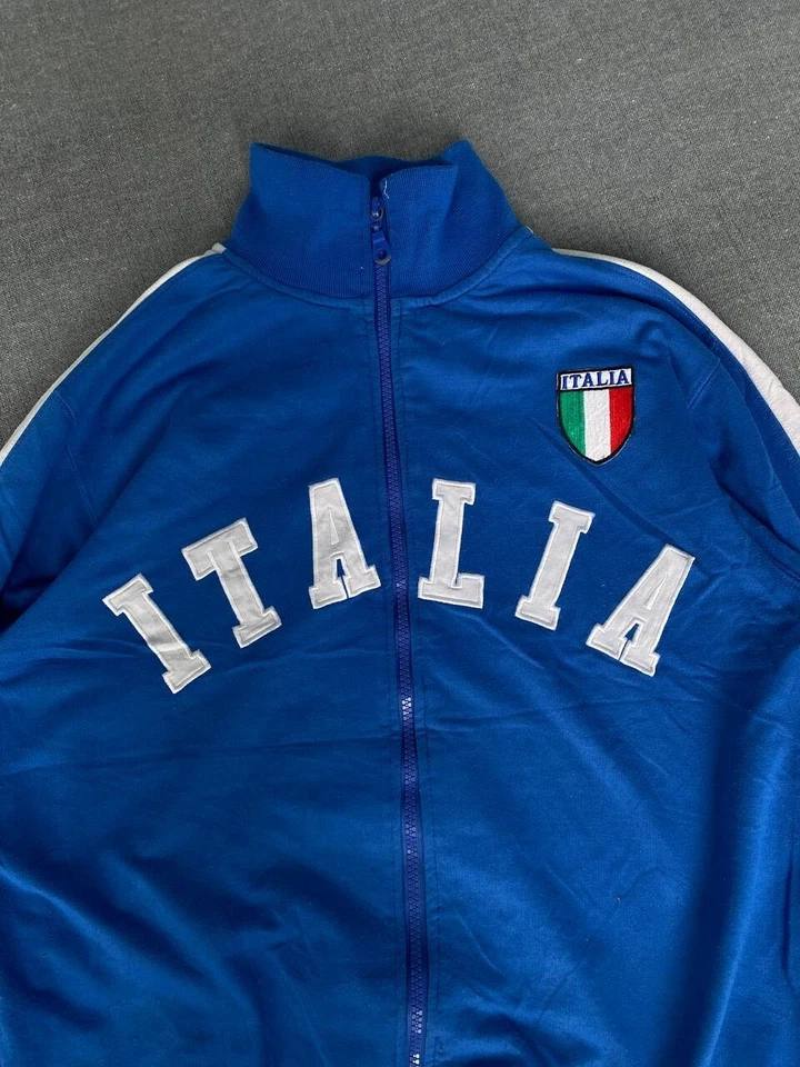 Vintage italy Zip Sweatshirt Track Jacket Italia 00s Y2K - Image 2 of 4