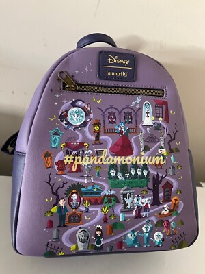 Loungefly Haunted Mansion Map Purple Mini Backpack | eBay display picture 2