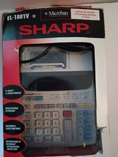 Sharp EL-1801V Portable 12-Digit 2-Color Serial Printing Calculator