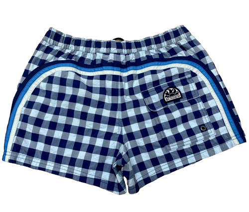 Rainbow Sundek S Elastic Tartan Beach Swim Board Shorts Trunks Bath Suit Size S - Picture 2 of 12