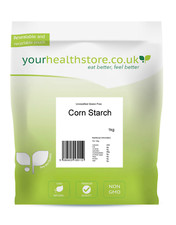 Unmodified Corn Starch 1kg, by yourhealthstore®, Gluten Free, Non GMO.