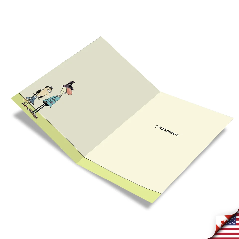 1 Divertida Tarjeta de Felicitación de Halloween - Conducir mientras Hexing - Sobre Incluido, Hecho en EE. UU. Foto 2 de 4