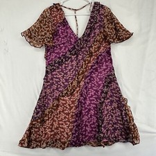 NWT Anthropologie Dress Women's Sz S Soft Printed Mini Floral Pink Barbiecore