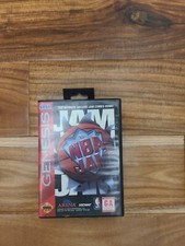 NBA JAM SEGA Genesis 1994 Complete Game Cartridge (Tested), Hard Case & Manual