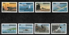 Dominica 1991 - Pearl Harbor Planes - Set of 8 Stamps - Scott #1368-75 - MNH