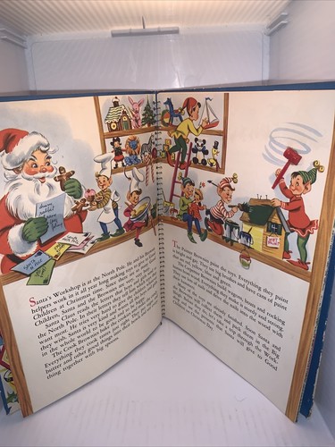 Santa’s Workshop 1951 White Plains Greeting Card Corp Pop-ups & Toys Complete - Picture 6 of 24