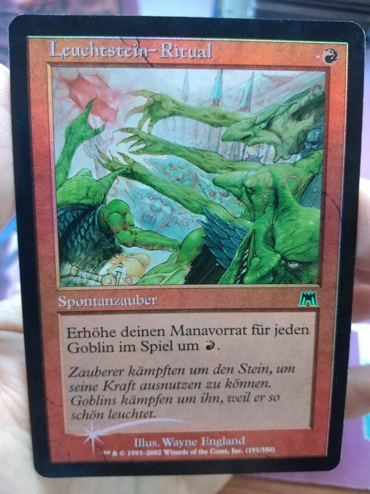 MTG Brightstone Ritual VERY RARE GERMAN FOIL Onslaught 2002 WOTC - Image 3 of 4