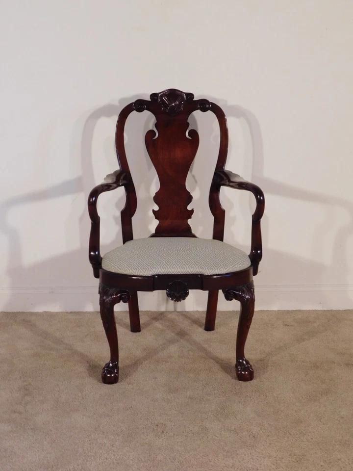 Silla Kindel Winterthur Queen Anne caoba concha de cereza tallada #1 Foto 2 de 4