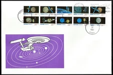 US SPACE 1991 ☀ # 2568-2577 29c Space Exploration 10 FDC's Colorano ☀ FDC