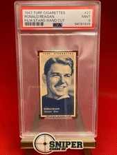 RONALD REAGAN 1947 TURF #27 PSA 9 MINT (POP 1 )