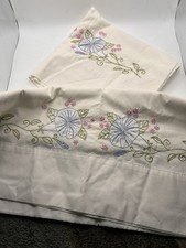 Vintage Embroidered Pillow Cases Set Of 2