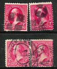 Collection Town & Fancy Cancels Untyped 2 Cent Washington Bureau 1890-5 US 10A63