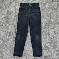 Marithe Francois Girbaud Vintage Black Denim Tapered Leg Jean Womens 7/8 90s Y2K