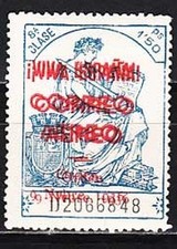 Patriotic Locations Burgos 1936 Edifil 21HH ** Mnh Double Overload
