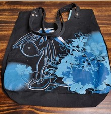 Disney Eeyore  Butterfly Black Canvas Tote Bag