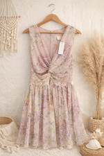 Zimmermann Clique Twist Sugar Floral Silk Mini Dress with Tags - Size 2 AU8 US4