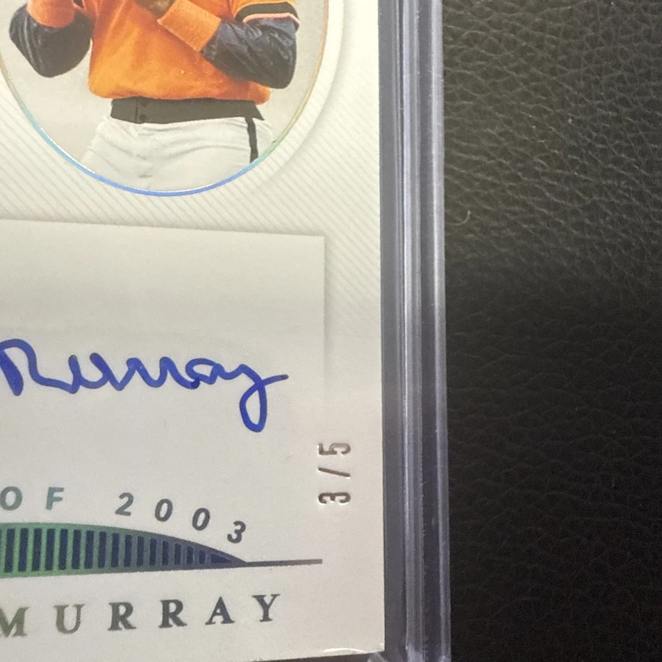 EDDIE MURRAY 2021 National Treasures HOF Auto Patch #3/5 - Image 2 of 3