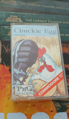 Chuckie Egg (Pick n Choose 1986) Commodore C 64 (Tape, Box, Manual) works 8-bit