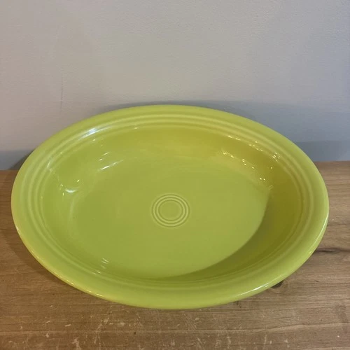 Fiesta Fiestaware Lot of 2 Oval Plates 11.5" x 9" Lemongrass Platter