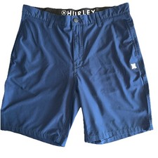Hurley Mens Shorts 36 Navy Blue Performance Board Shorts Beach Classic