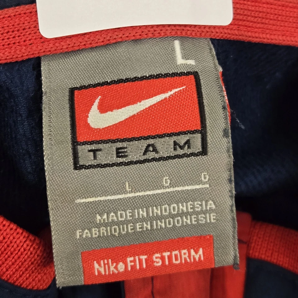 复古 Fresno State Bulldogs 男式夹克 L 海军蓝刺绣耐克风衣 — 第 3/4 张图片