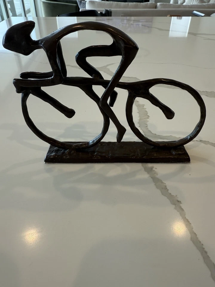 Arte ciclista escultura metal carreras abstracto ciclismo contemporáneo coleccionable Foto 4 de 4