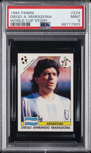 1994 PANINI WORLD CUP STORY #224 DIEGO ARMANDO MARADONA PSA 9