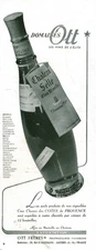 Publicité ancienne domaines OTT vins de l'élite issue de magazine 1954