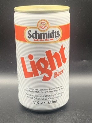 Vintage Beer Can Schmidts Light Beer Pull Tab Empty Aluminum Can