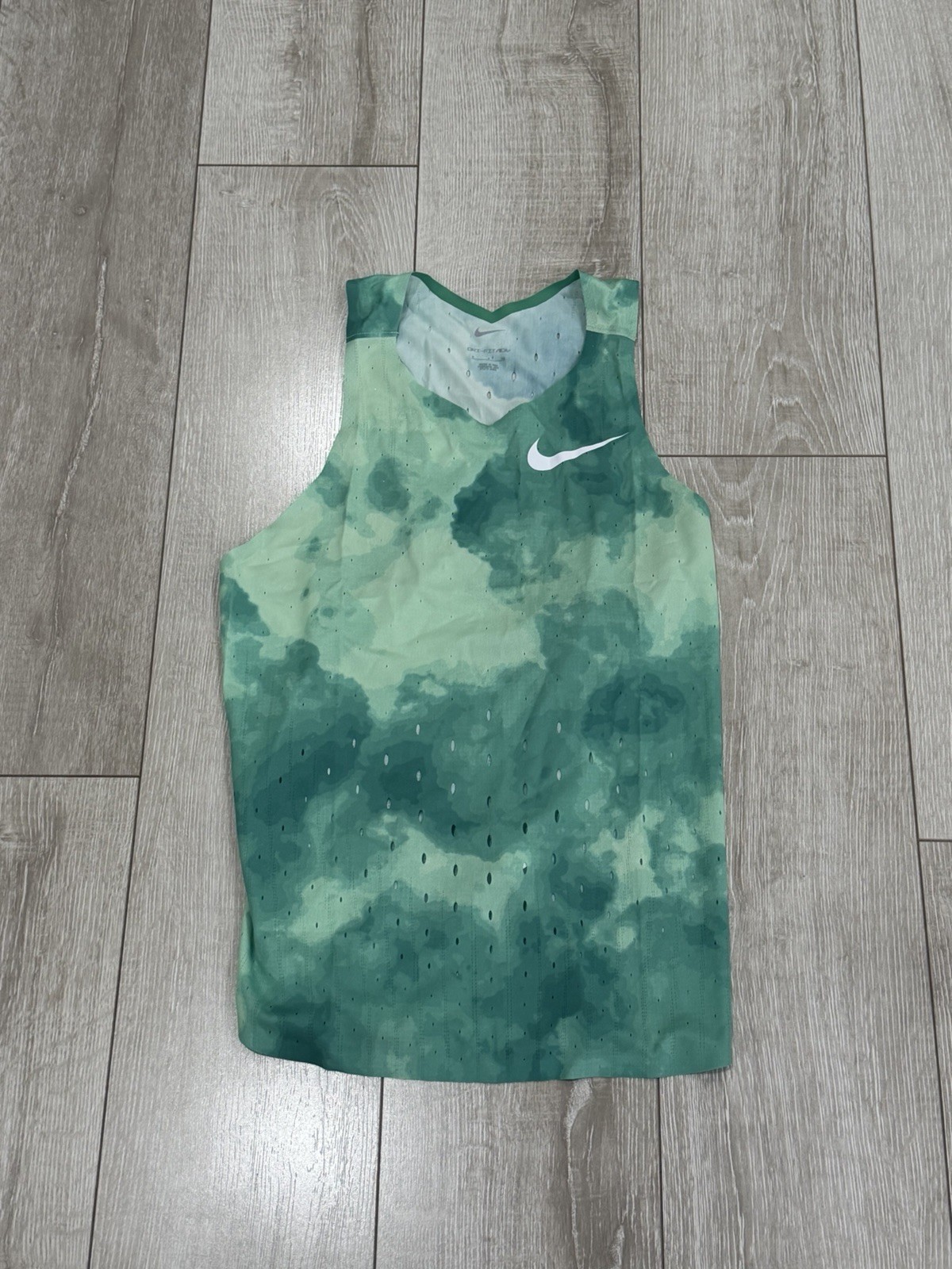 Men S Nike 2024 Pro Elite Team Distance Singlet Green Tank Rare New