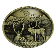 CTM Scenic Elk Belt Buckle
