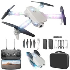Drone with Camera 1080P HD - Foldable FPV Mini Drones with LED Lights for Adu...