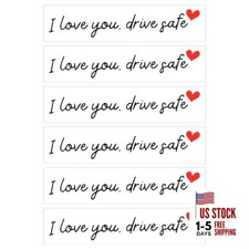 6PCS I Love You. Drive Safe Mirror Sticker, Cute Drive Safe Automotive Decals