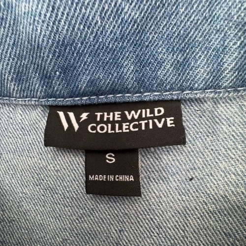 The Wild Collective Kansas City Current Denim Jacket Light Wash Blue Small NWSL image 5