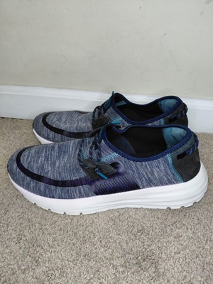 #ad #ad Hey Dude Sirocco Men Sneakers Shoes Size 11M Navy Blue White Slip On Dual Knit $20.00