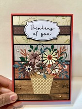Handmade Greeting Blank Card with envelope Thinking of you Free Shipping