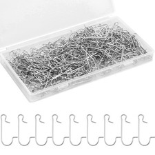 300 Pieces Christmas Ornaments Hooks Metal C-Shaped Hangers Silver Tree Decor