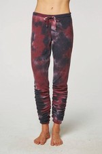 Chaser Rpet Love Rib Shirred Jogger Blackberry Tie Dye