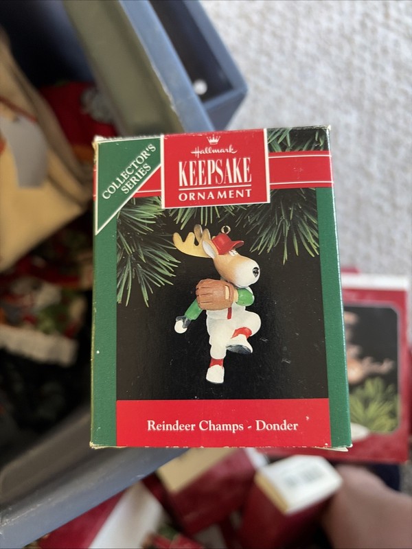 1992 Hallmark "Reindeer Champs - Donder" Baseball Player Ornament