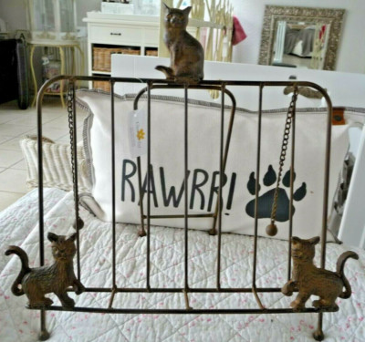 Nostalgie Kochbuchhalter Buchständer Katzen Eisen 37x37x28cm Retro Antikstil NEU