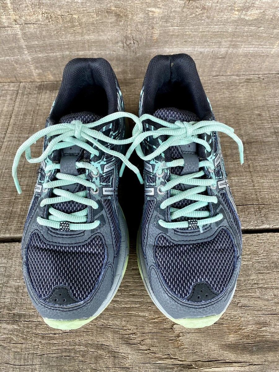 Asics Gel-Venture Running Jogging Shoes Gray Mint Green Women's US Size 